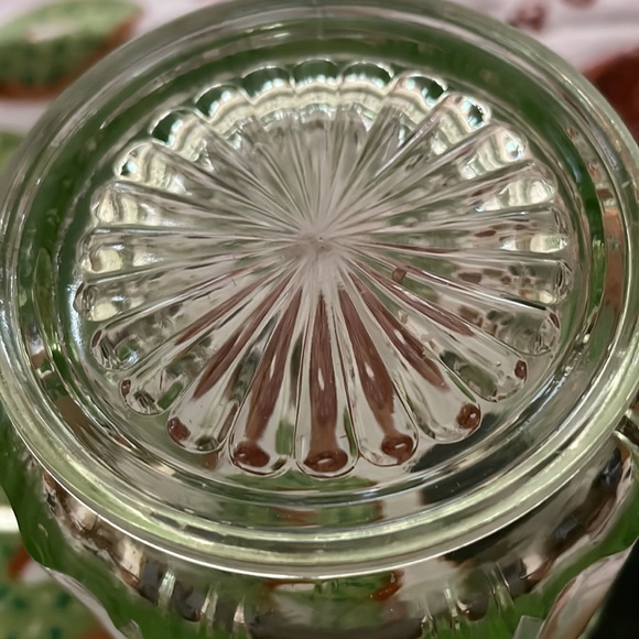 1930 ish Art deco anchor hocking glass green lidded sugar bowl - Picture 7 of 8